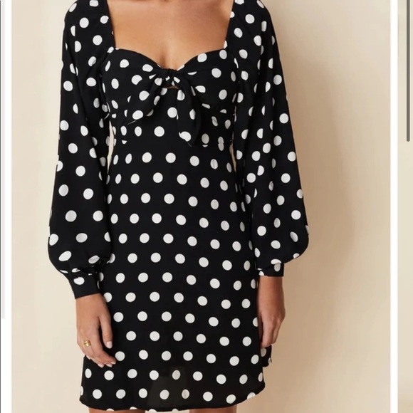 New Faithfull the Brand Isobel Sweetheart Long Sleeve Mini Dress - Picture 5 of 12